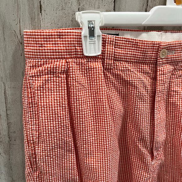 Polo Golf Ralph Lauren Fairway Cotton Shorts Orange Gingham UT Vols Men’s 33 - Picture 2 of 7